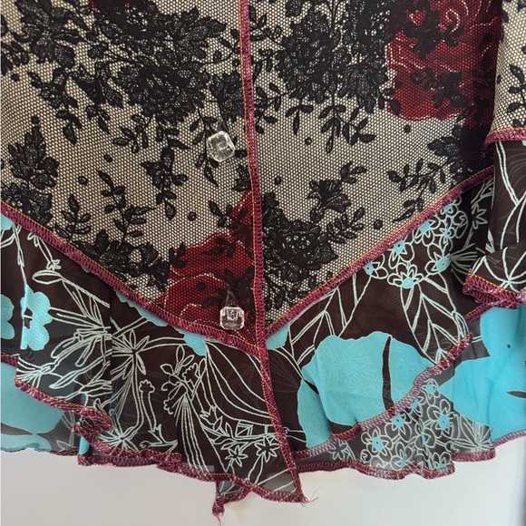 Vintage Boho Nothing Matches Boutique floral 2 pcs sheer skirt set - Picture 10 of 16